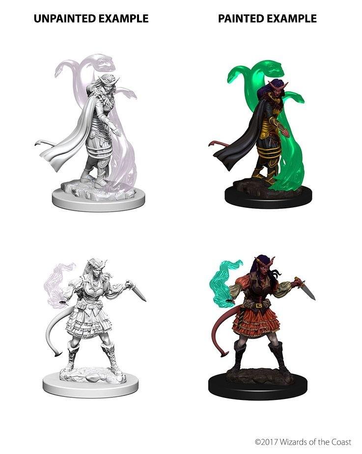 Dungeons & Dragons - Nolzurs Marvelous Unpainted Miniatures Tiefling Female Sorcerer - Good Games