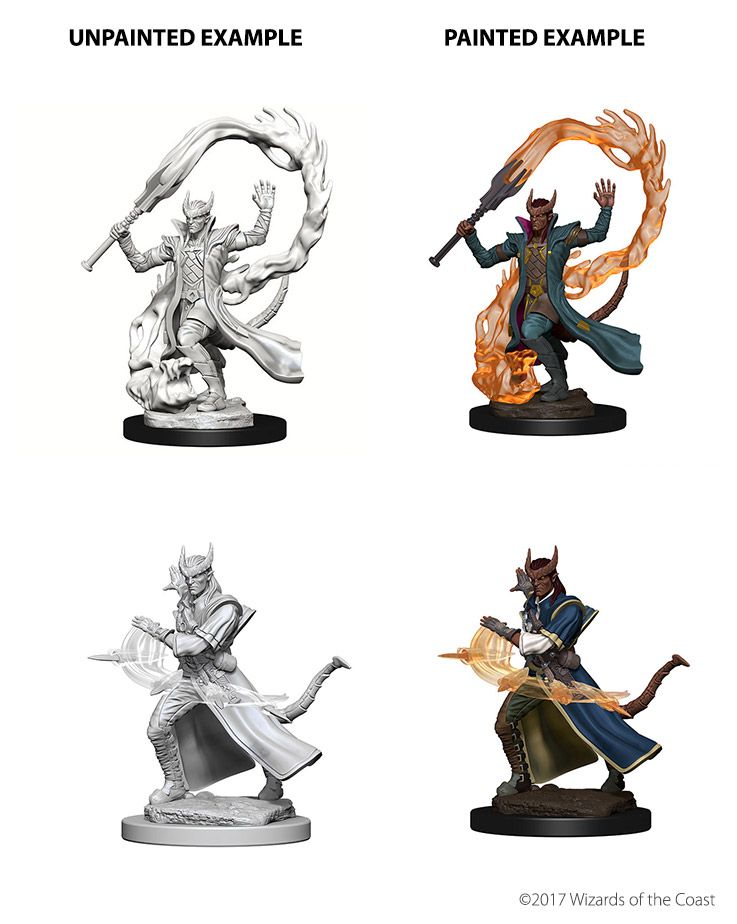 Dungeons & Dragons - Nolzurs Marvelous Unpainted Miniatures Tiefling Male Sorcerer - Good Games