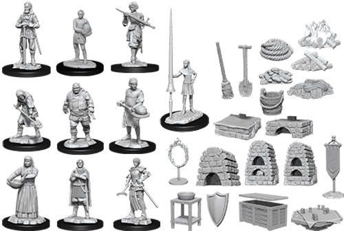 WizKids Deep Cuts Unpainted Miniatures Towns People Castle - Castle 2 - Good Games