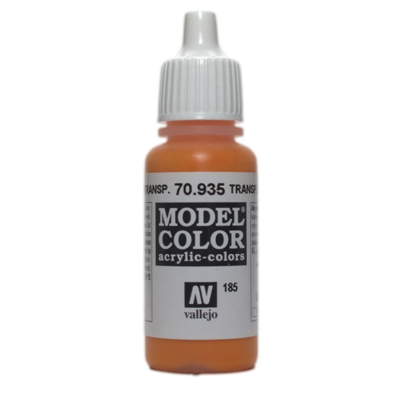 Vallejo Model Colour - Transparent Orange 17ml Acrylic Paint (AV70935) - Good Games