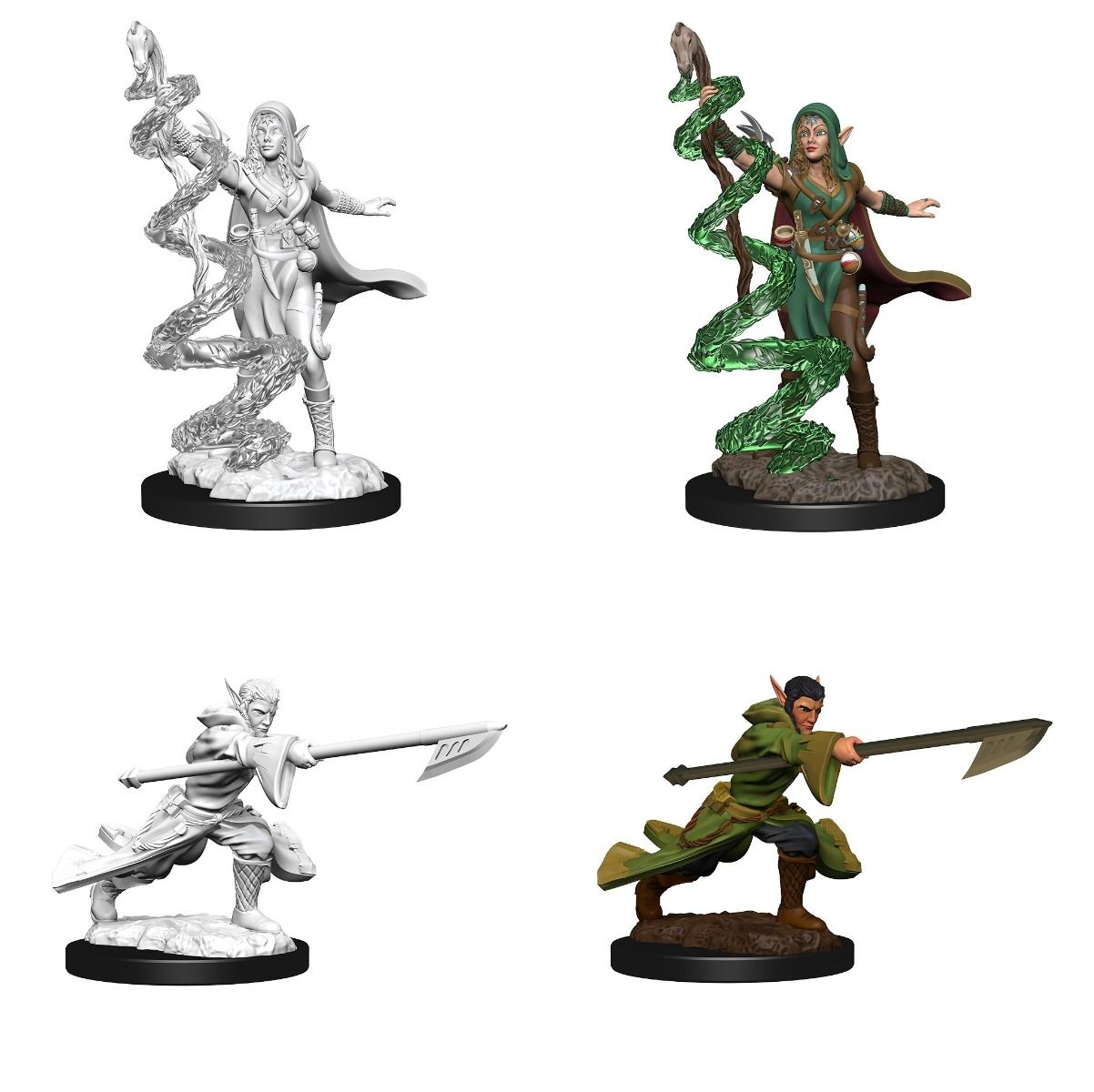 Magic: The Gathering Unpainted Miniatures Joraga Warcaller & Joraga Treespeaker (Elves) - Good Games