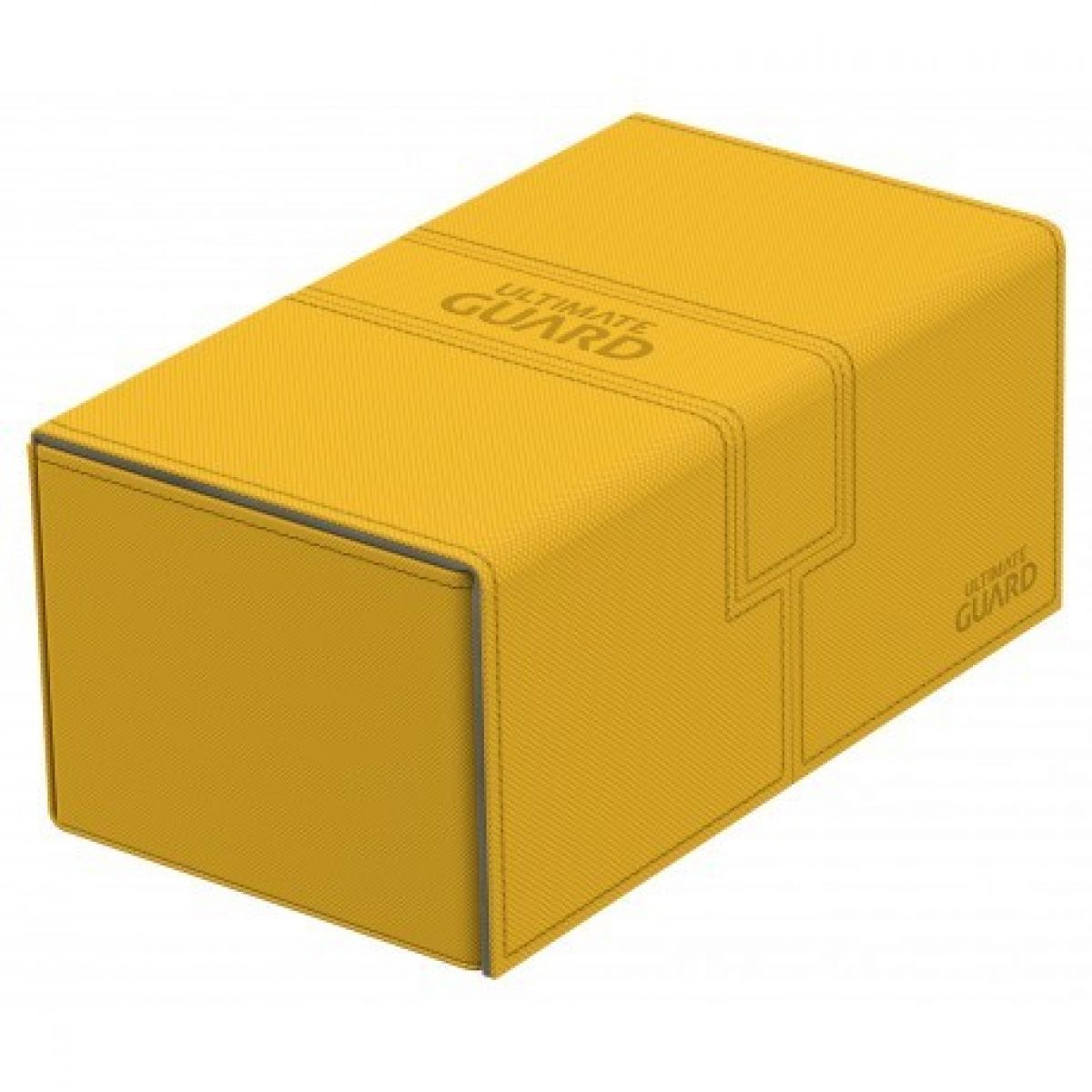 Ultimate Guard - Twin Flip N Tray Deck Case 200+ Standard Size Xenoskin Amber Deck Box - Good Games