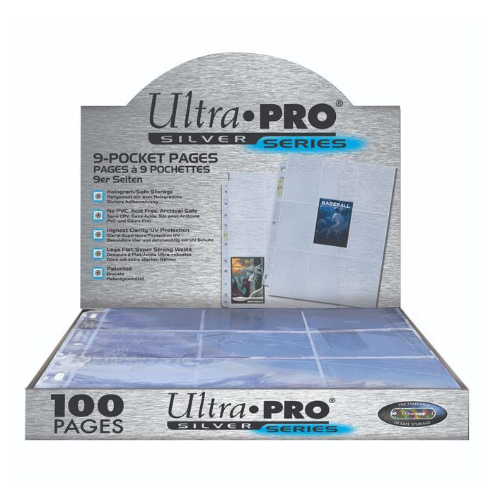 9 Pocket Silver Series Page for Standard Size Cards (PK100) - Good Games