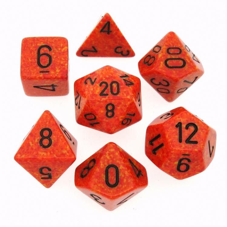 Chessex - Speckled Polyhedral 7-Die Set - Fire (CHX25303)