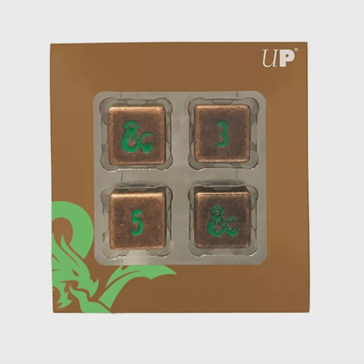 Dungeons & Dragons Heavy Metal D6 x4 Feywild Copper and Green set - Good Games