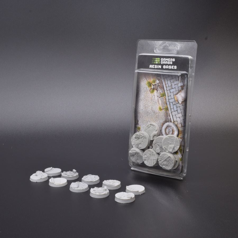 Gamers Grass: Bases: Urban Warfare Resin bases (Round 25mm x10) - Good Games