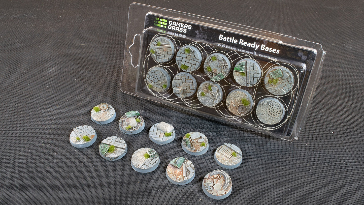 Gamer Grass Bases: Urban Warfare Bases ( round 25mm (x10)) - Good Games