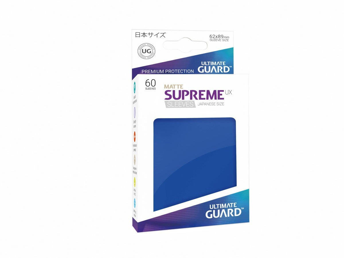 Ultimate Guard - Supreme UX Japanese Size Sleeves Blue (60) - Good Games