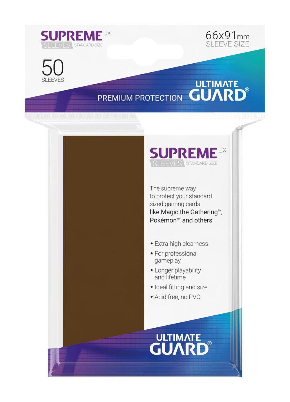 Ultimate Guard - Supreme UX Standard Sleeves Brown (50) - Good Games