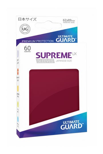 Ultimate Guard - Supreme UX Japanese Size Sleeves Burgundy (60) - Good Games