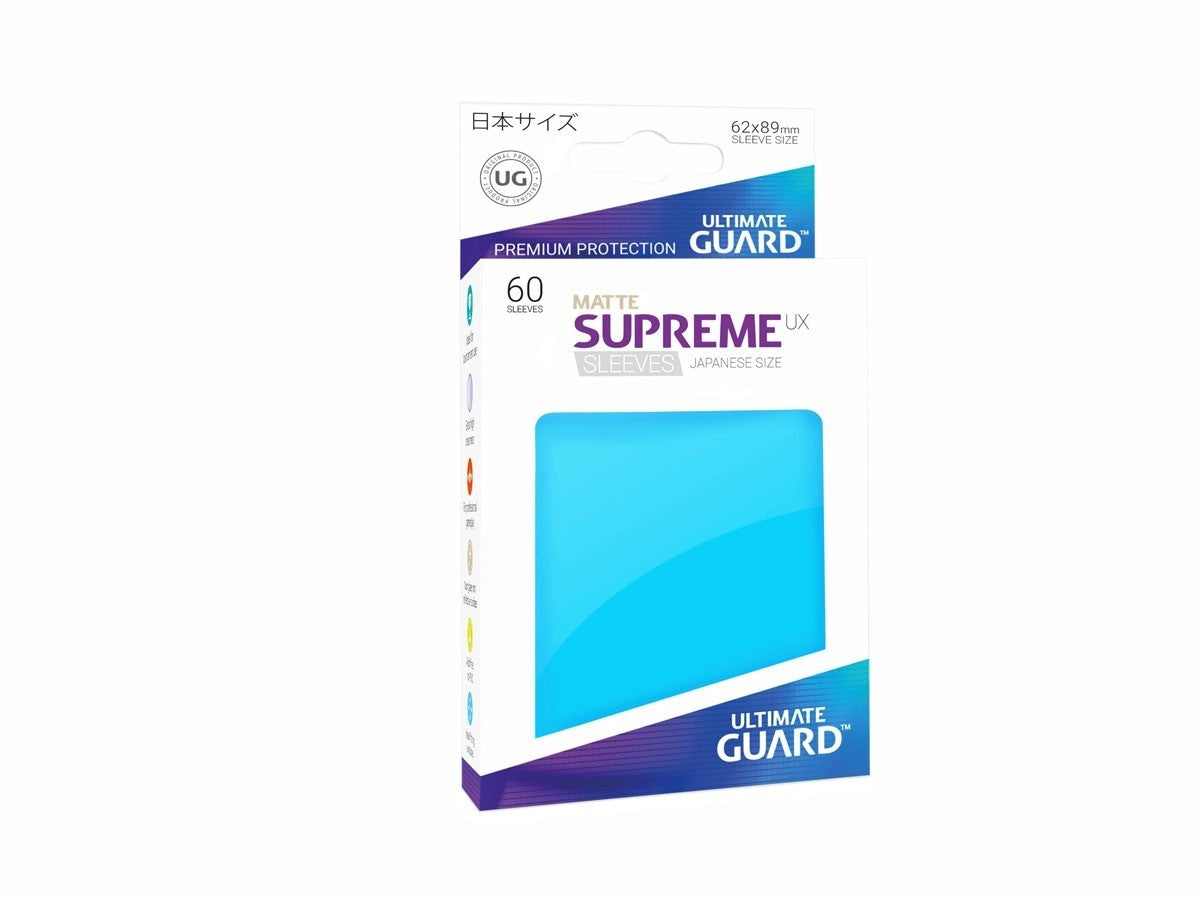 Ultimate Guard - Supreme UX Japanese Size Sleeves Matte Light Blue (60) - Good Games