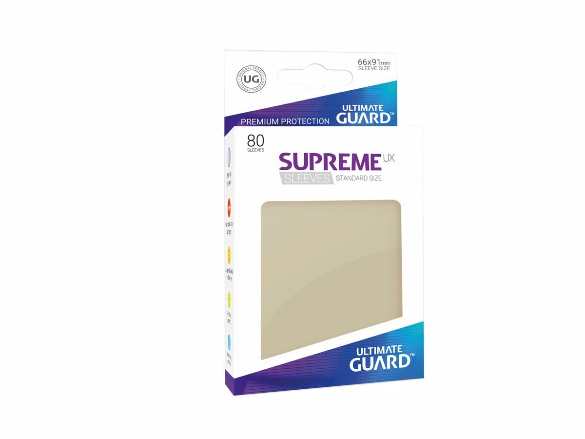 Ultimate Guard Supreme Ux Sleeves Standard Size Solid Sand (80) - Good Games