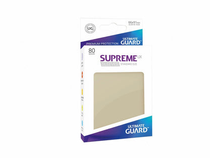 Ultimate Guard Supreme Ux Sleeves Standard Size Solid Sand (80) - Good Games