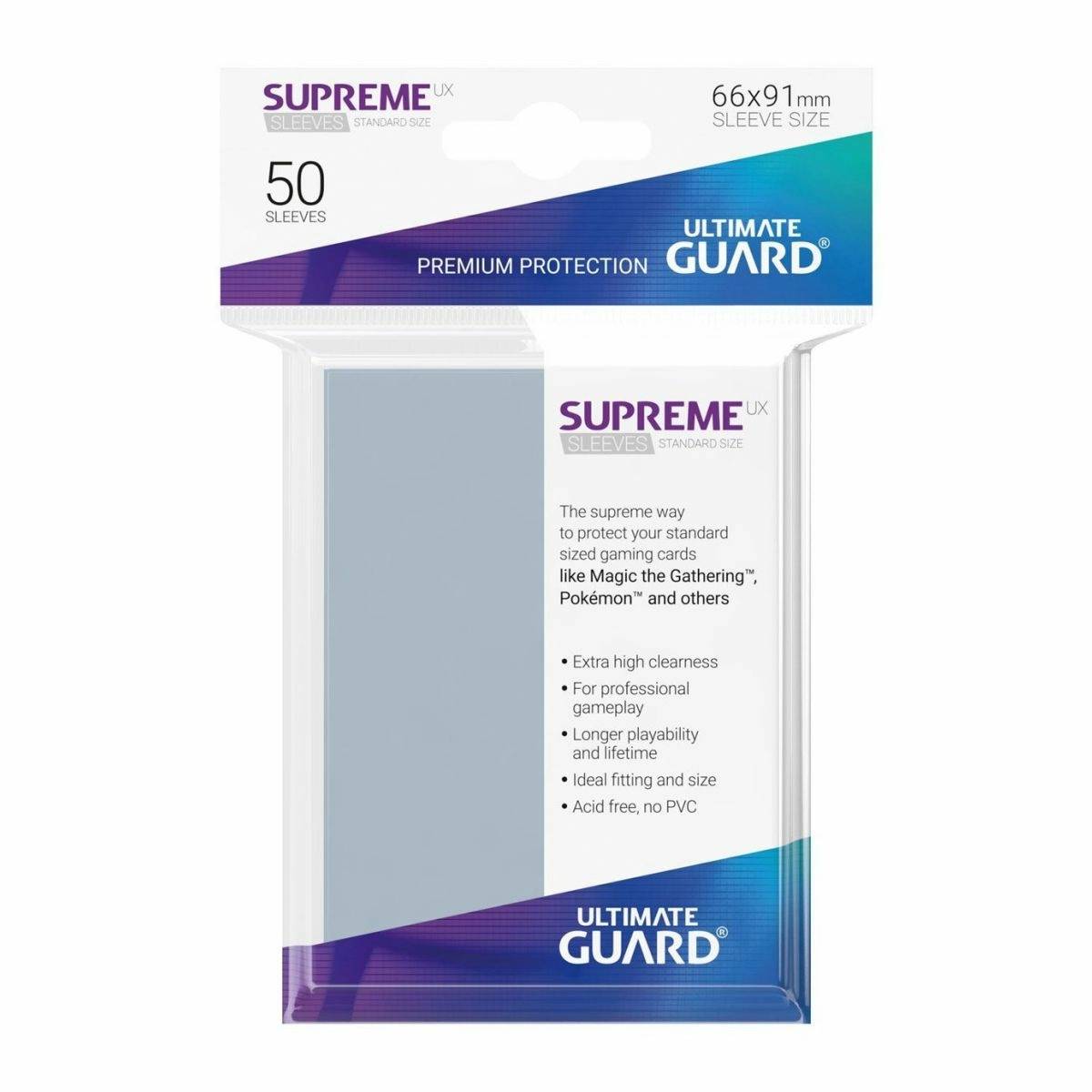 Ultimate Guard - Supreme UX Standard Sleeves Transparent (50) - Good Games