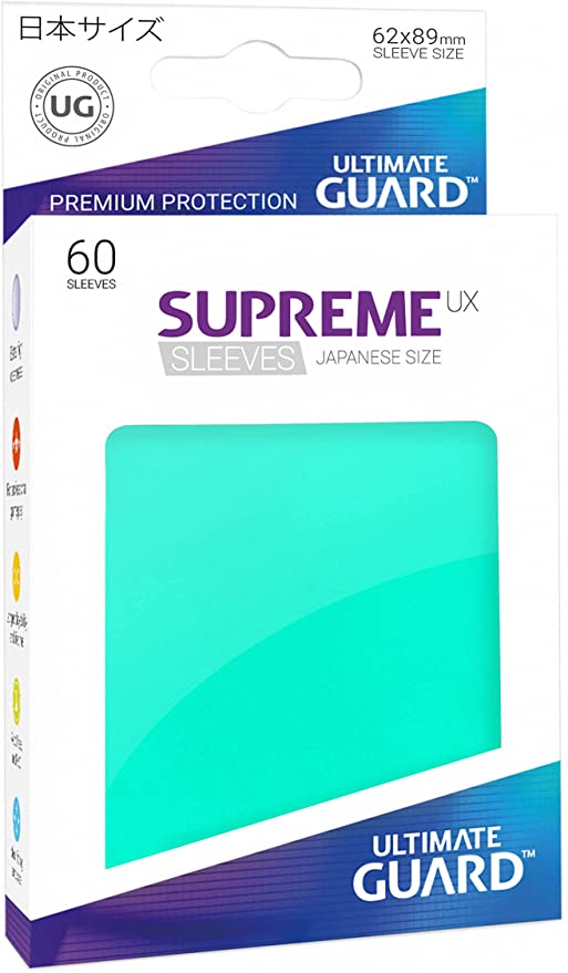 Ultimate Guard - Supreme UX Japanese Size Sleeves Turquoise (60) - Good Games
