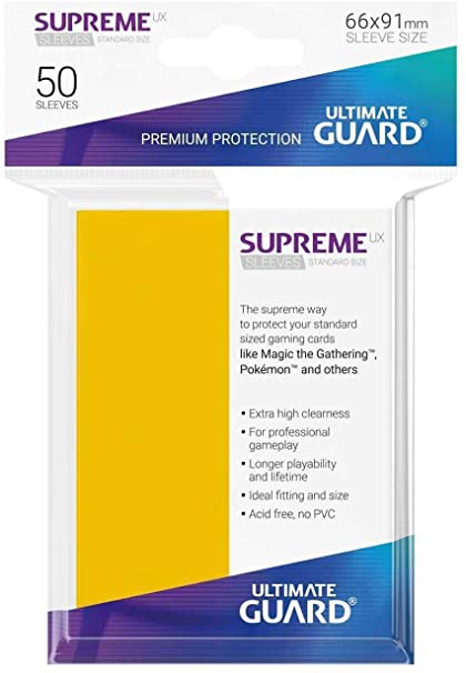 Ultimate Guard - Supreme UX Standard Sleeves Yellow (50) - Good Games
