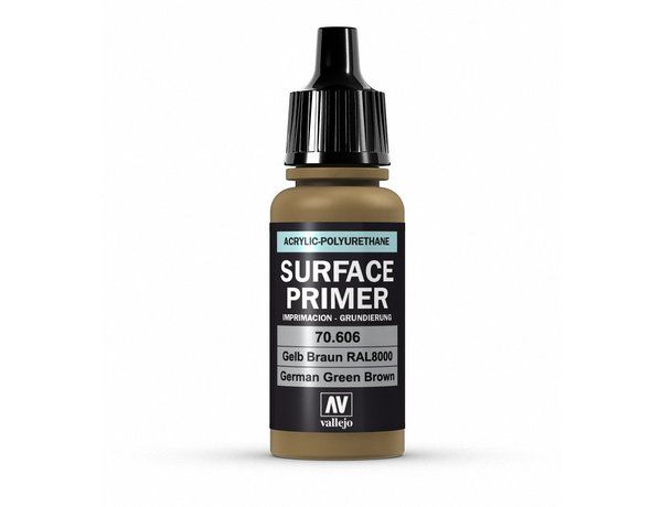 Vallejo Surface Primer Acrylic Paint - German Green Brown 17 Ml - Good Games