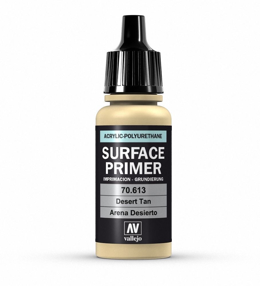Vallejo Surface Primer 17ml Acrylic Paint - Desert Sand Base 70613 - Good Games