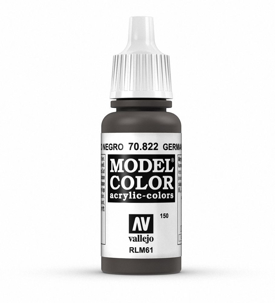 Vallejo Model Colour - German Cam Black Brown 17ml Acrylic Paint (AV70822) - Good Games