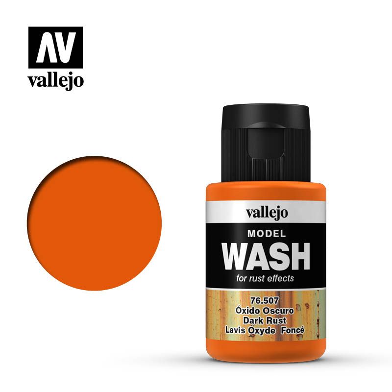 Vallejo Model Wash - Dark Rust 35ml Acrylic Paint (AV76507) - Good Games
