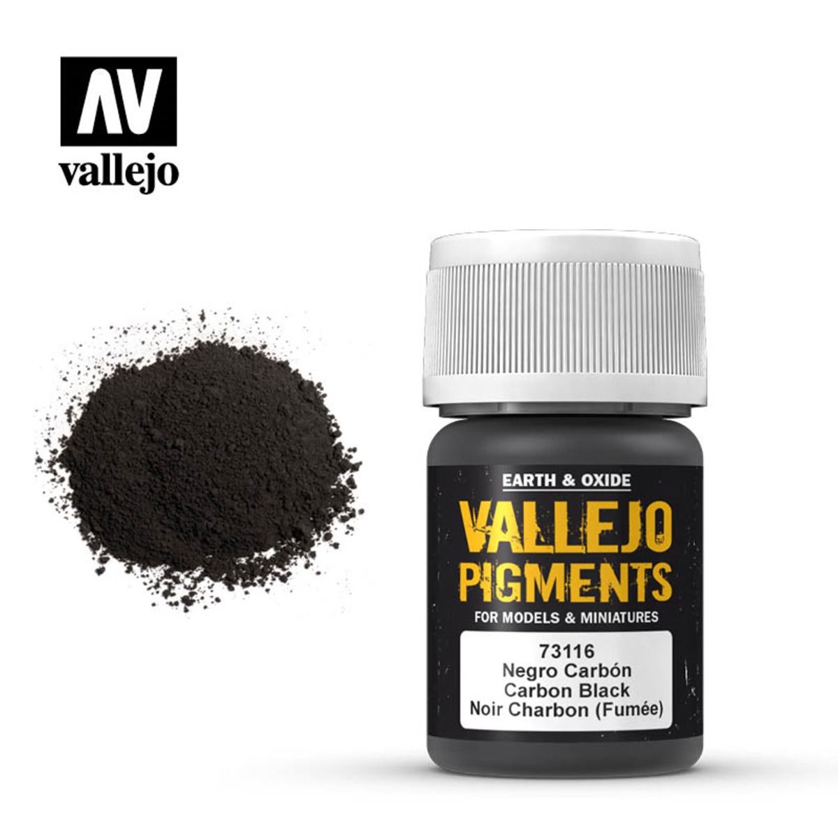 Vallejo Pigments - Carbon Black 30ml (Smoke Black) 30ml (AV73116) - Good Games