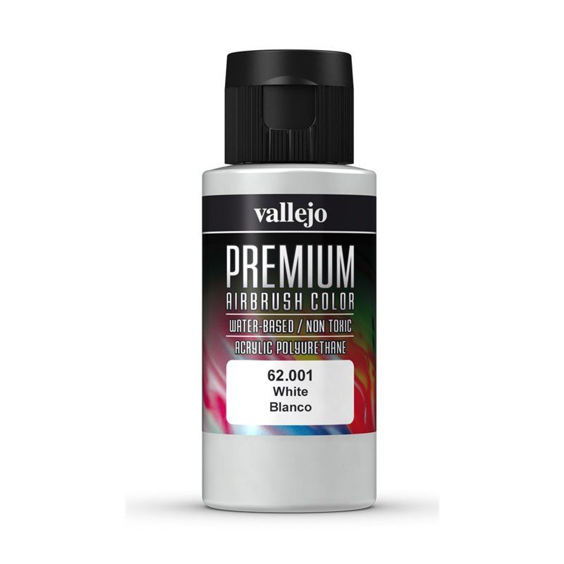 Vallejo Premium Colour – White 60ml Acrylic Paint (AV62001) - Good Games