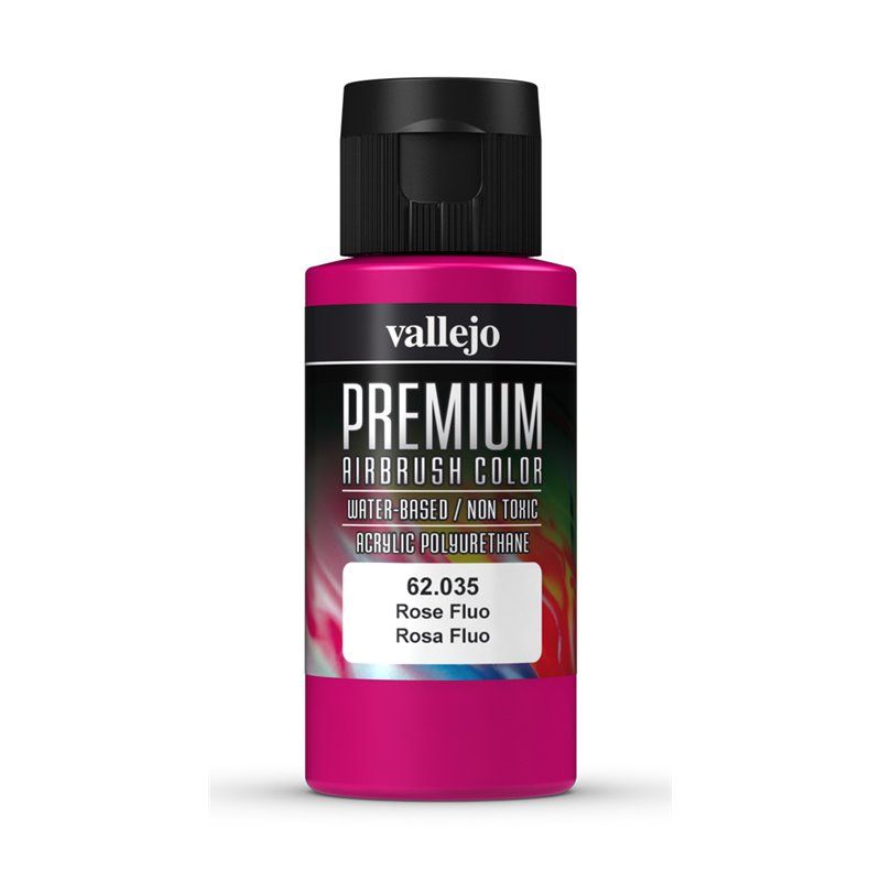 Vallejo Premium Colour - Fluorescent Rose 60ml Acrylic Paint (AV62035)
