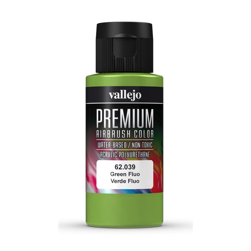 Vallejo Premium Colour - Fluorescent Green 60ml Acrylic Paint (AV62039) - Good Games