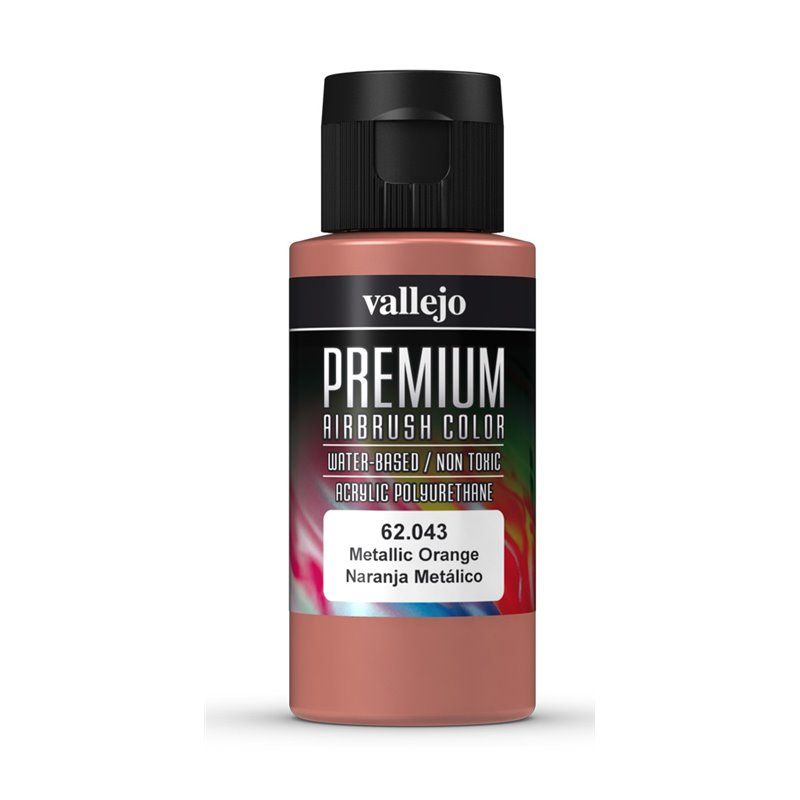 Vallejo Premium Colour - Metallic Orange 60ml Acrylic Paint (AV62043)