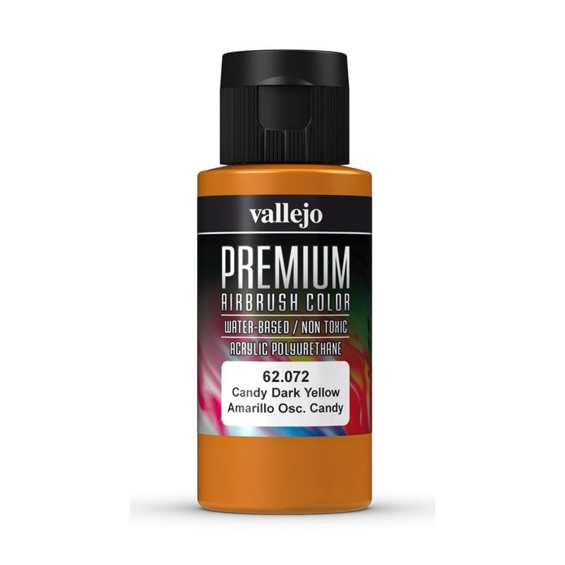 Vallejo Premium Colour - Candy Dark Yellow 60ml Acrylic Paint (AV62072) - Good Games