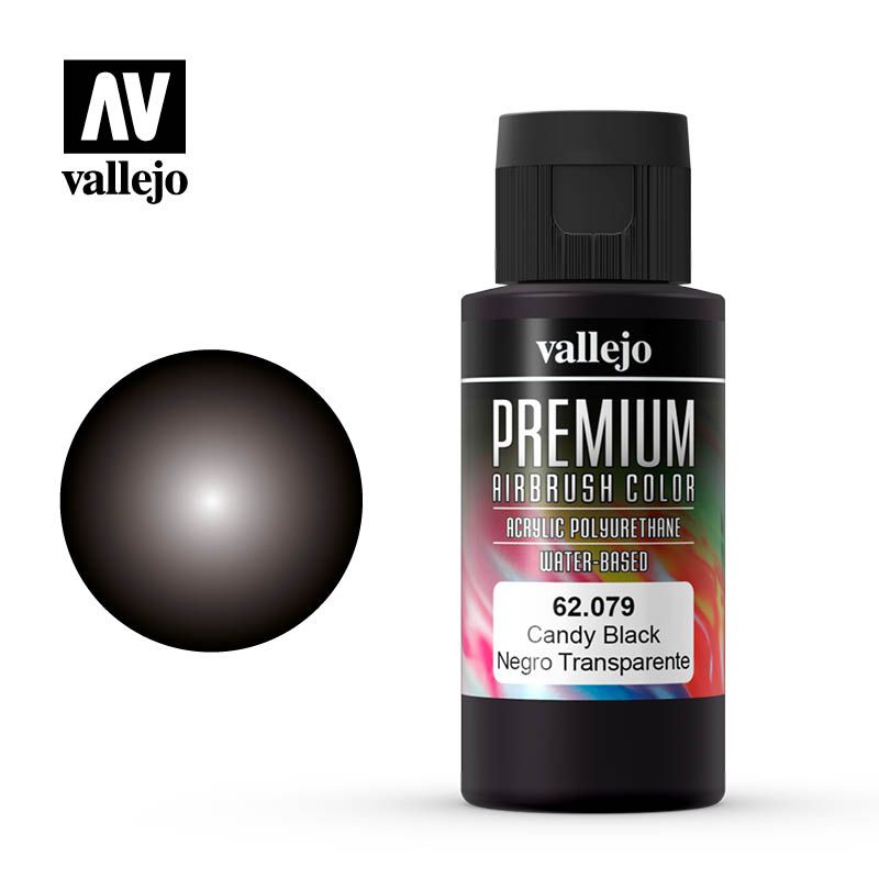 Vallejo Premium Colour - Candy Black 60ml Acrylic Paint (AV62079) - Good Games