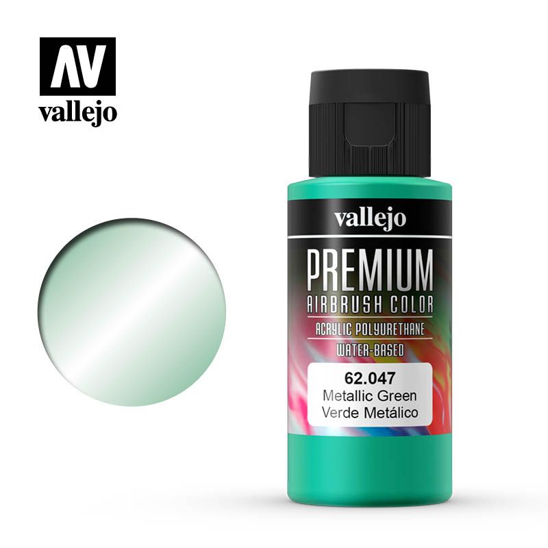 Vallejo Premium Colour - Metallic Green 60ml Acrylic Paint (AV62047) - Good Games