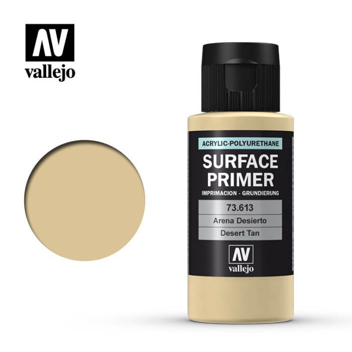 Vallejo Surface Primer 60ml Acrylic Paint - Desert Tan Base - Good Games