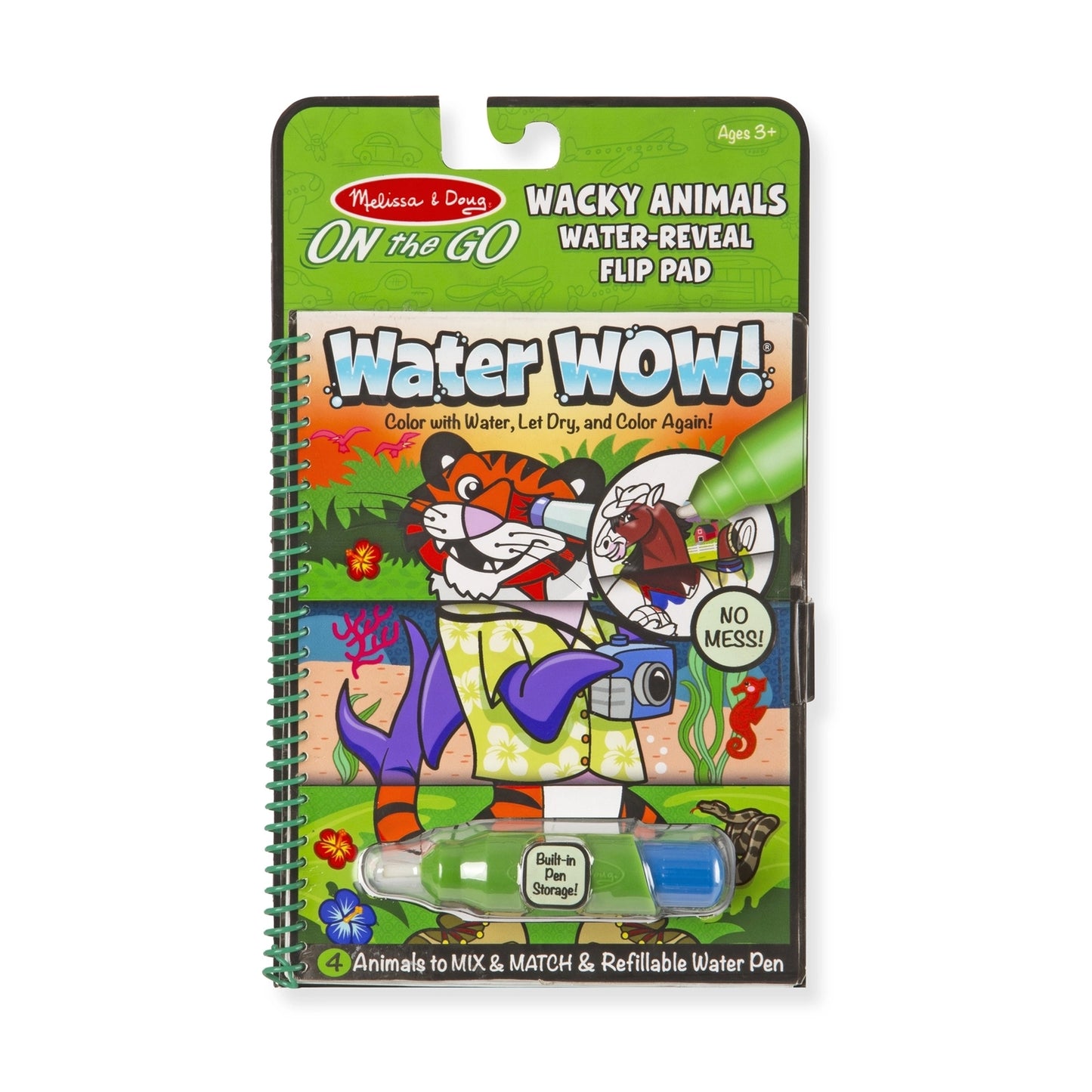 Melissa & Doug - On The Go - Water WOW! Wacky Animals Flip - Good Games