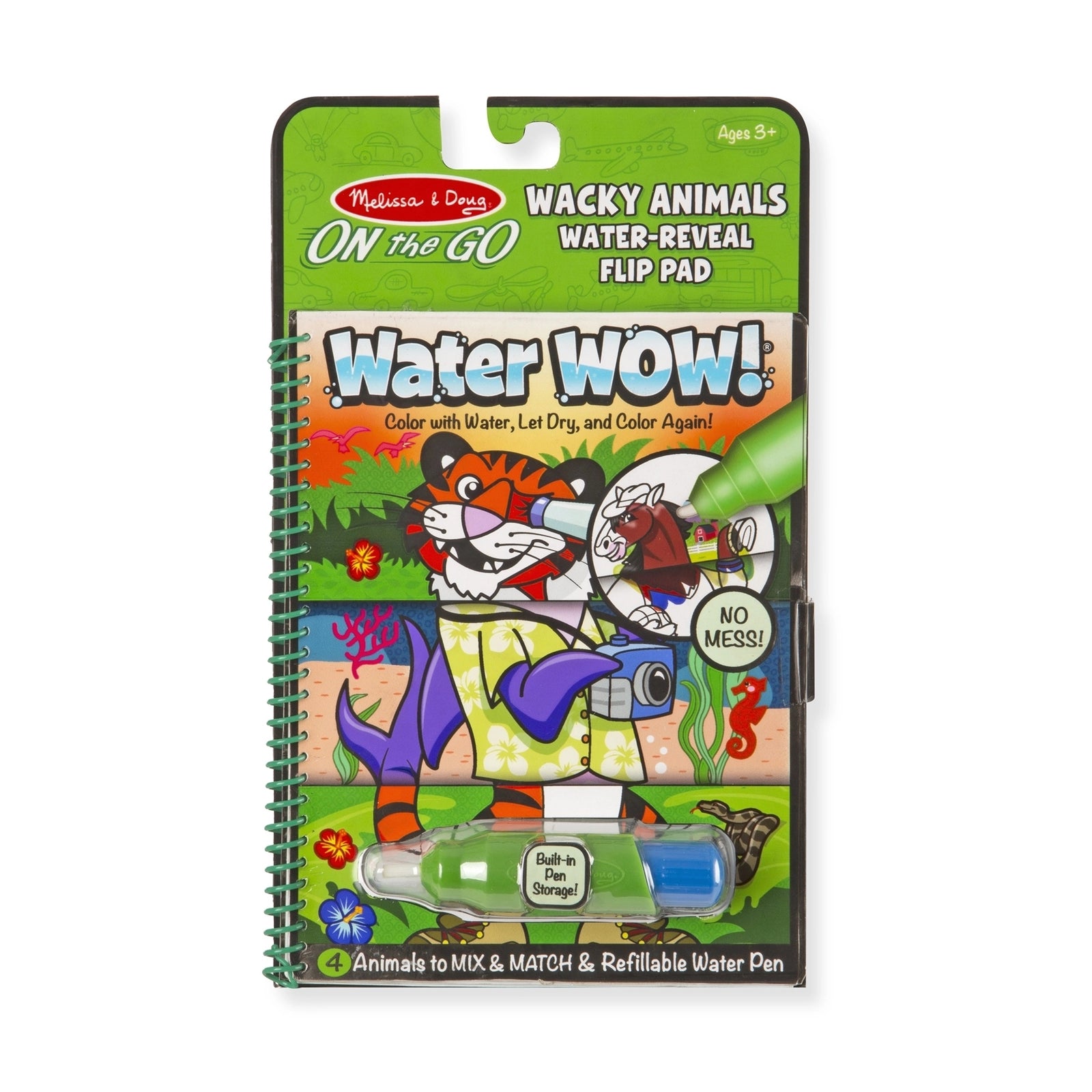 Melissa & Doug - On The Go - Water WOW! Wacky Animals Flip - Good Games