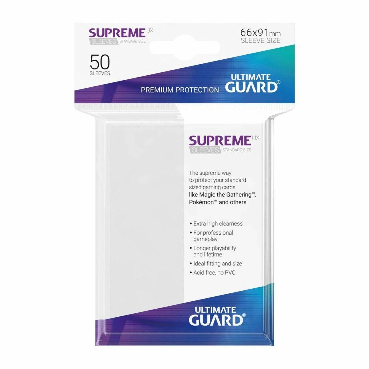 Ultimate Guard - Supreme UX Standard Sleeves White (50) - Good Games