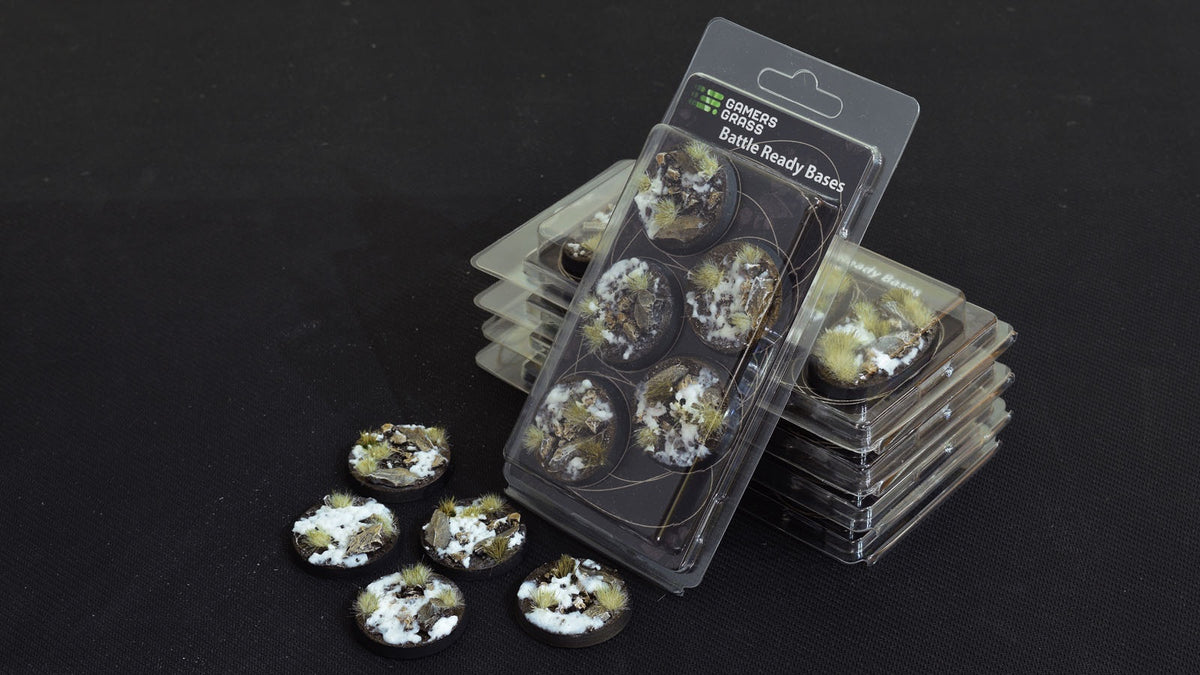 Gamers Grass: Bases: Winter Bases (Round 40mm (x5)) - Good Games