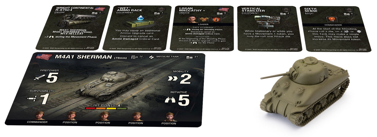 World of Tanks Miniatures Game Wave 5 Tank American (M4A1 76mm Sherman) - Good Games