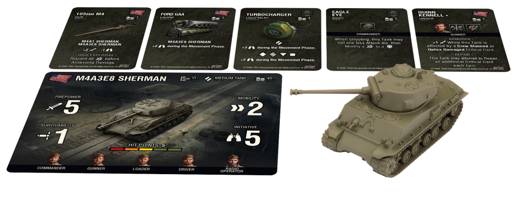 World of Tanks Miniatures Game Wave 7 American Easy Eight