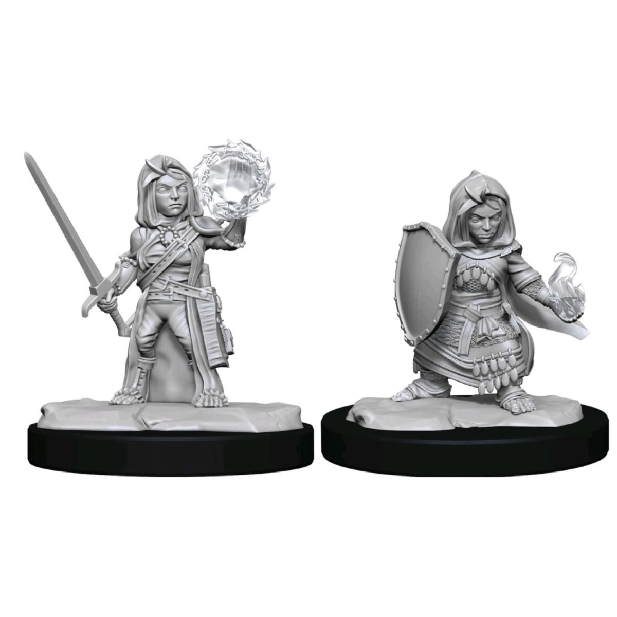 Pathfinder Deepcuts Unpainted Miniatures Halfling Cleric Female - Good Games