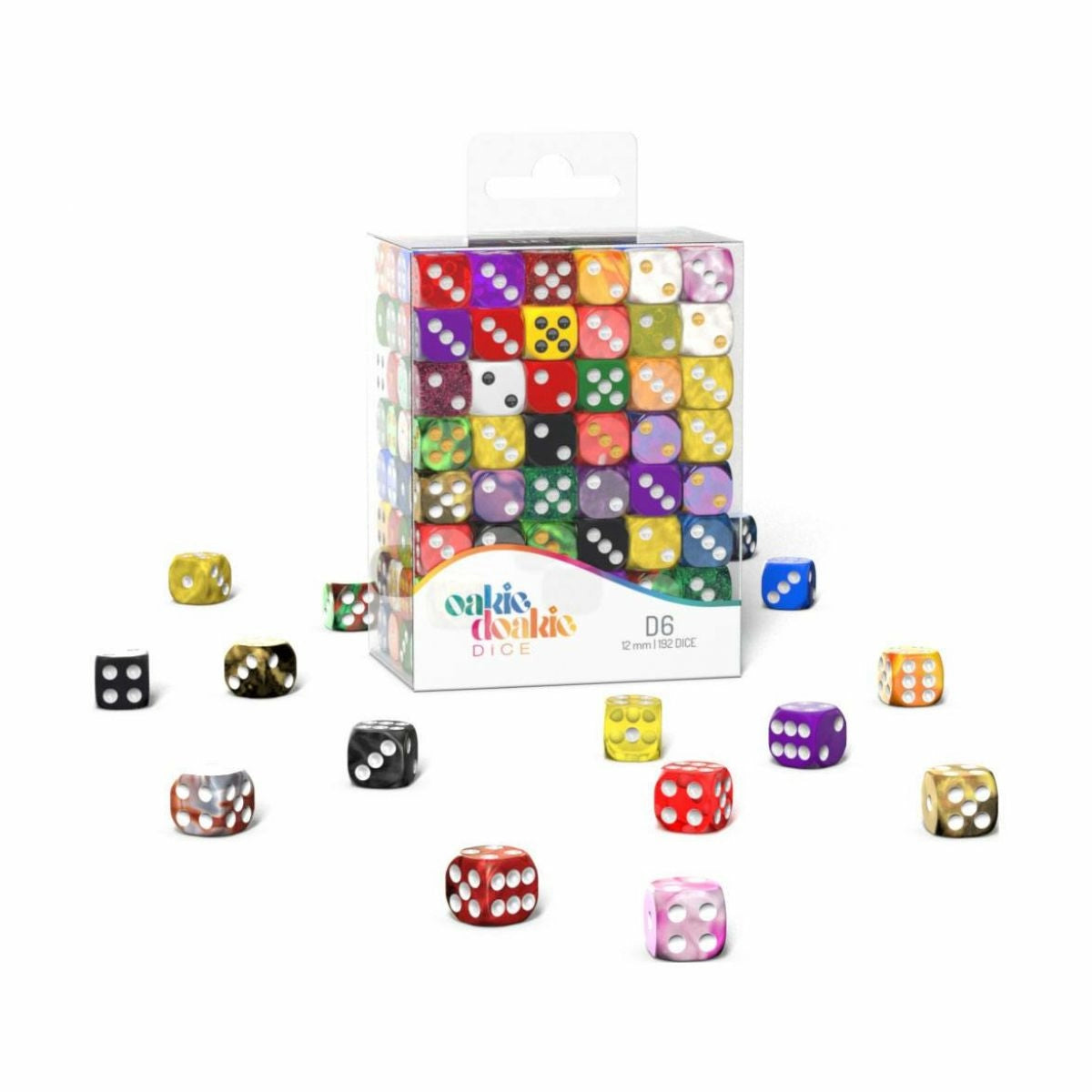 Oakie Doakie Dice - D6 Retail Pack 12mm (192) loose dice
