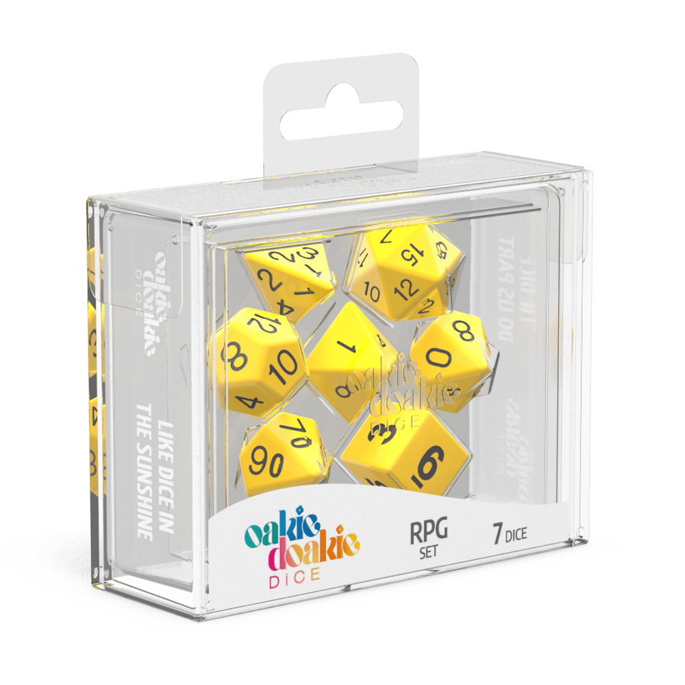 Oakie Doakie Dice - RPG Set Solid Yellow (7) - Good Games