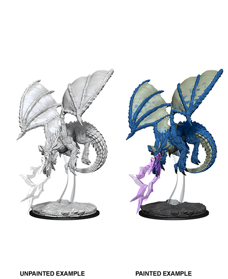 Dungeons & Dragons - Nolzurs Marvelous Unpainted Miniatures Young Blue Dragon - Good Games