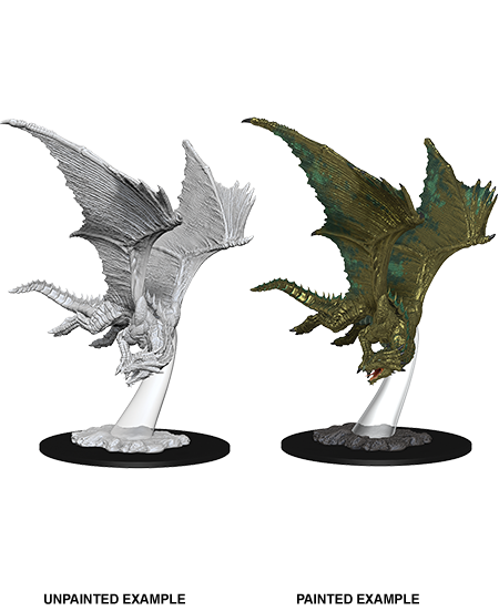 Dungeons & Dragons - Nolzurs Marvelous Unpainted Miniatures Young Bronze Dragon - Good Games