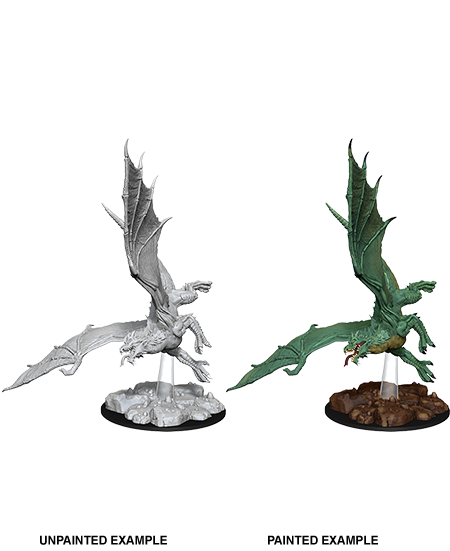 Dungeons & Dragons - Nolzurs Marvelous Unpainted Miniatures Young Green Dragon - Good Games
