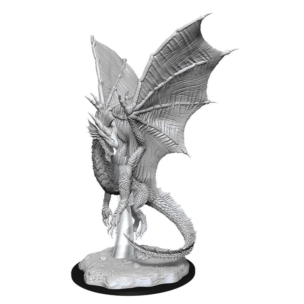 Dungeons & Dragons - Nolzurs Marvelous Unpainted Miniatures Young Silver Dragon - Good Games