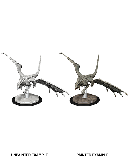 Dungeons & Dragons - Nolzurs Marvelous Unpainted Miniatures Young White Dragon - Good Games