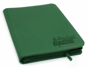 Ultimate Guard 8-Pocket Zipfolio Xenoskin Green